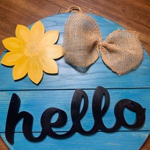 Hand crafted, hand painted wood wreath